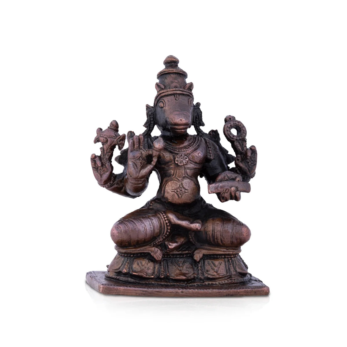 Hayagreeva Idol - 2.5 x 1.5 Inches | Copper Idol/ Hayagriva Idol for Pooja/ 200 Gms Approx