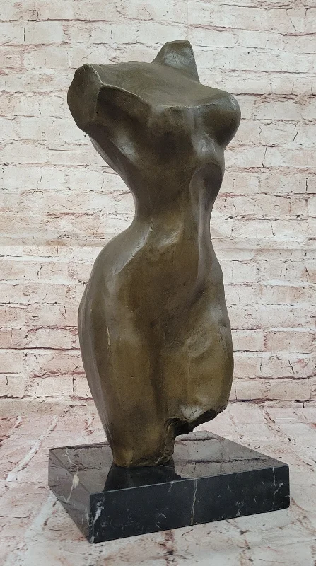 Original Mario Nick Bronze Statue Woman Torso Modern Art Sculpture Collectible