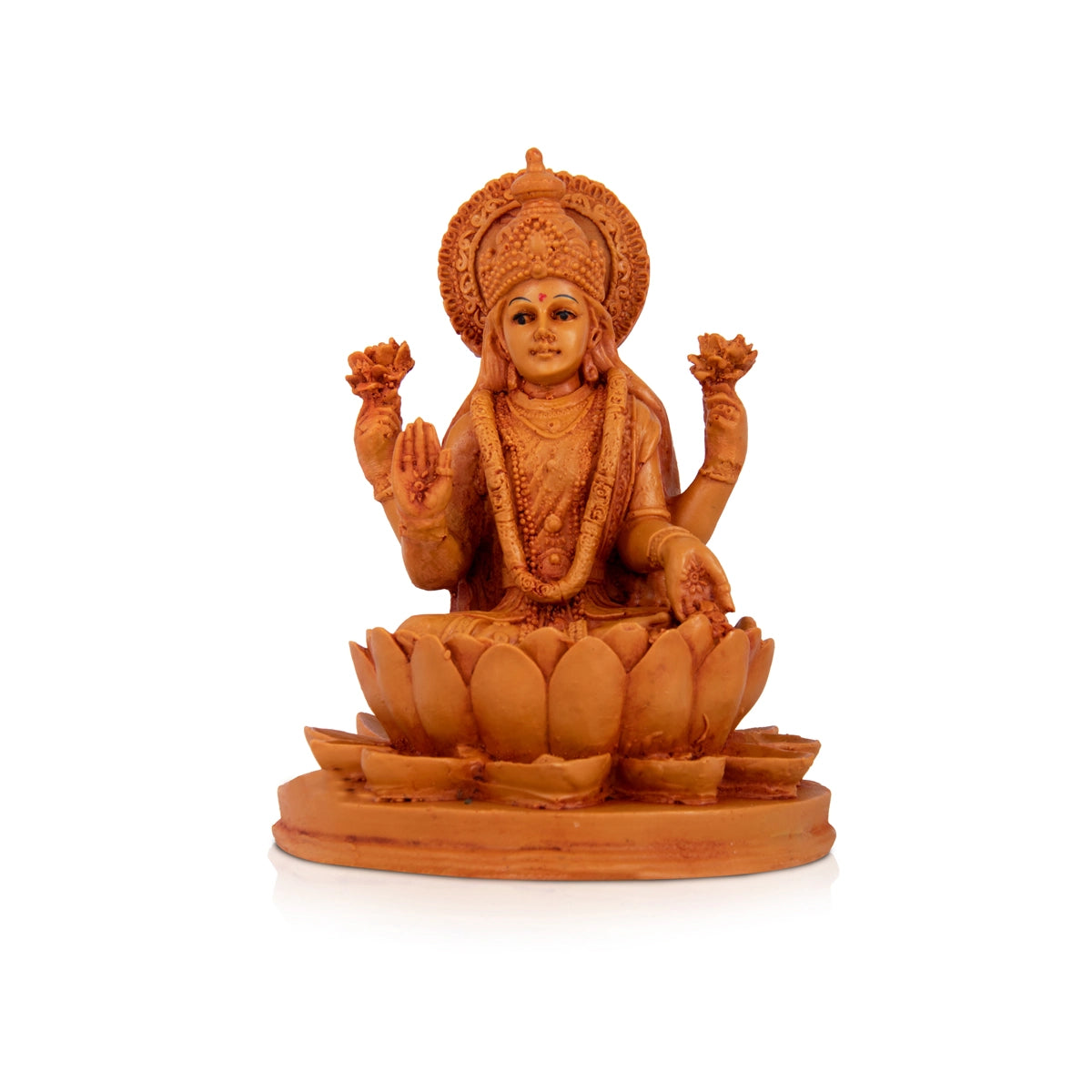 Laxmi Devi Statue - 6.5 x 5 Inches | Wooden Lakshmi Statue/ Laxmi Idol for Pooja