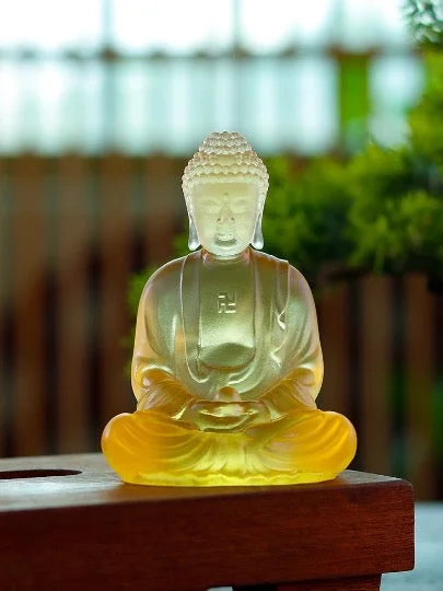 Mini Liu Li Shakyamuni Meditation Buddha Statue | Gautama Buddha | Meditation | Oriental Decoration |  Gautama Buddha