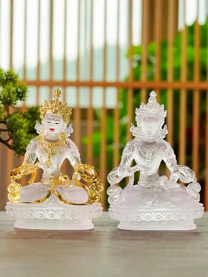 Liu Li Vajrasattva Mahāsattva Statue | Buddha Statue | Crystal Glass Sculputre Ornaments | Religion | Tibetan Buddhist