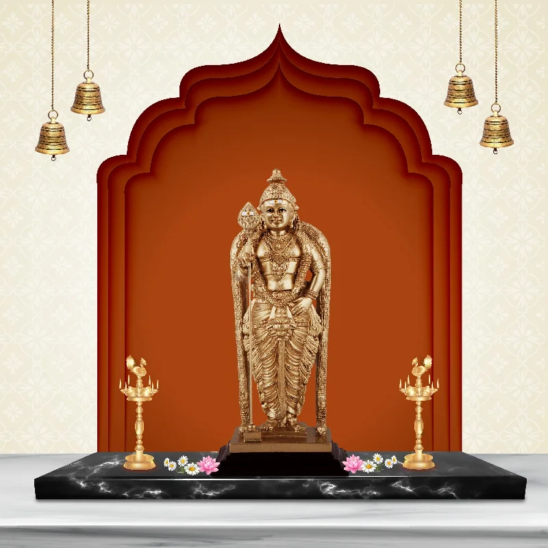 Murugan Statue - 9 Inches | Murugan Idol/ Polyresin Murugan Silai for Pooja