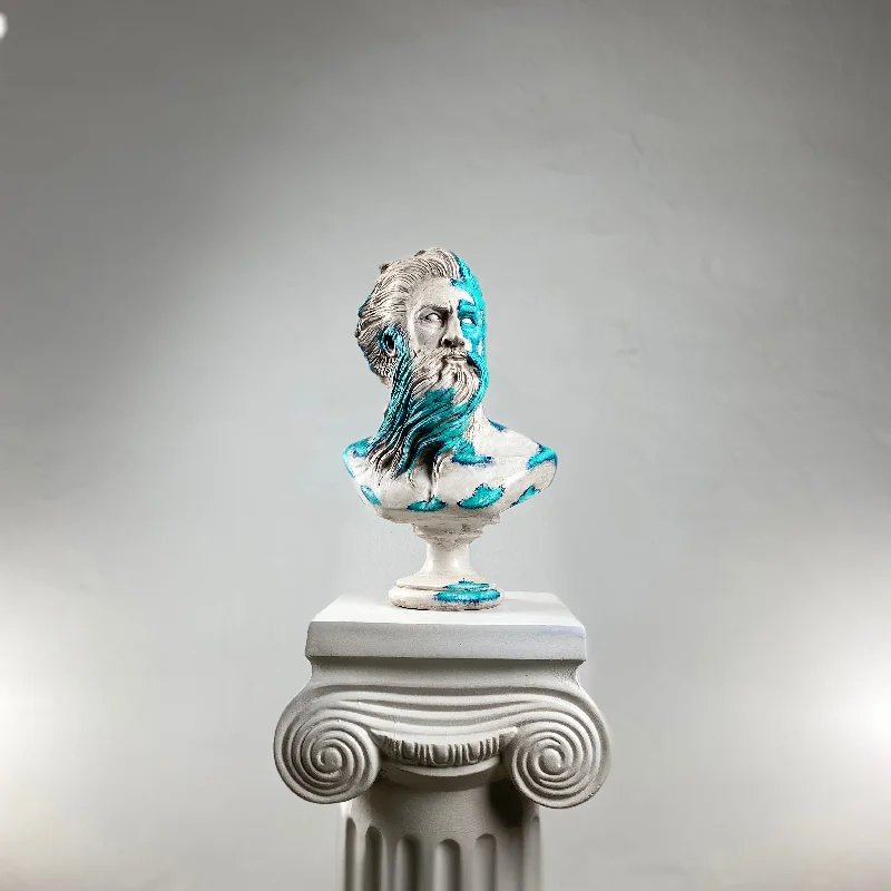 Poseidon 'Blue Coral' Pop Art Sculpture, Modern Home Decor