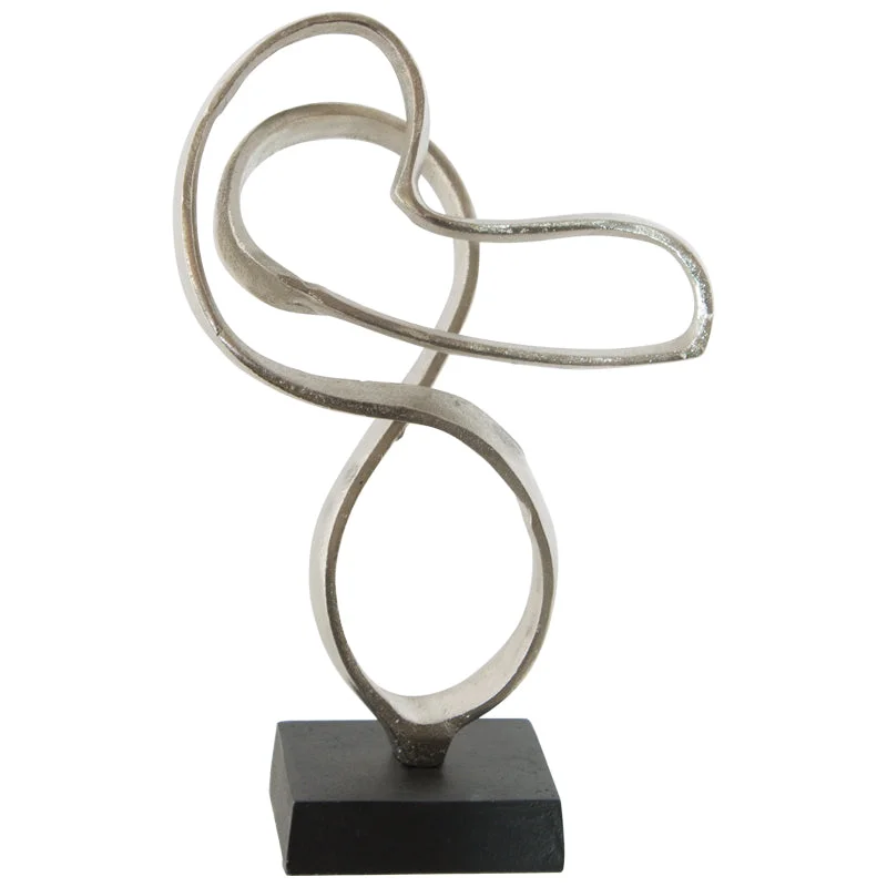 Rough Nickel Ribbon Sculpture (27 cm)