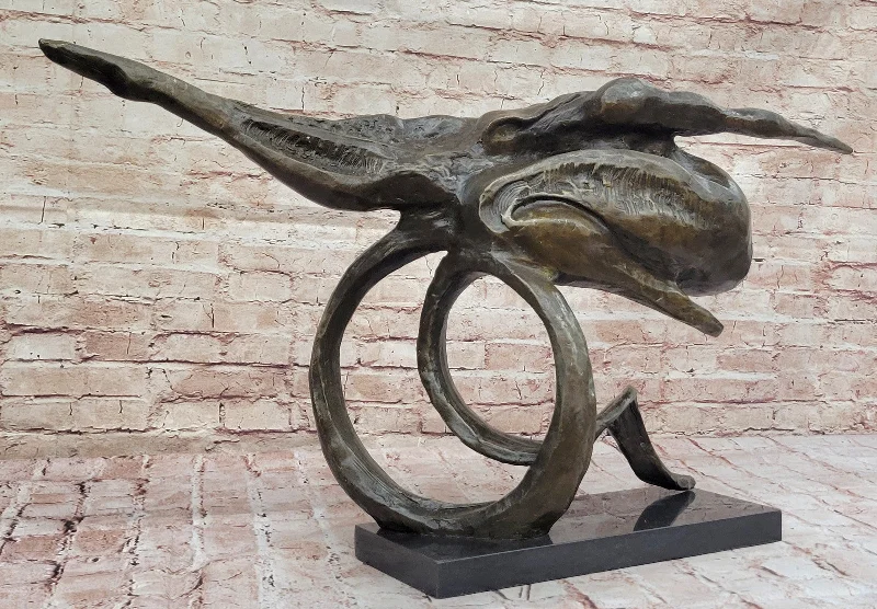 Abstract Surrealist Bronze Statue by Salvador Dali Large Modern Art Sculpture