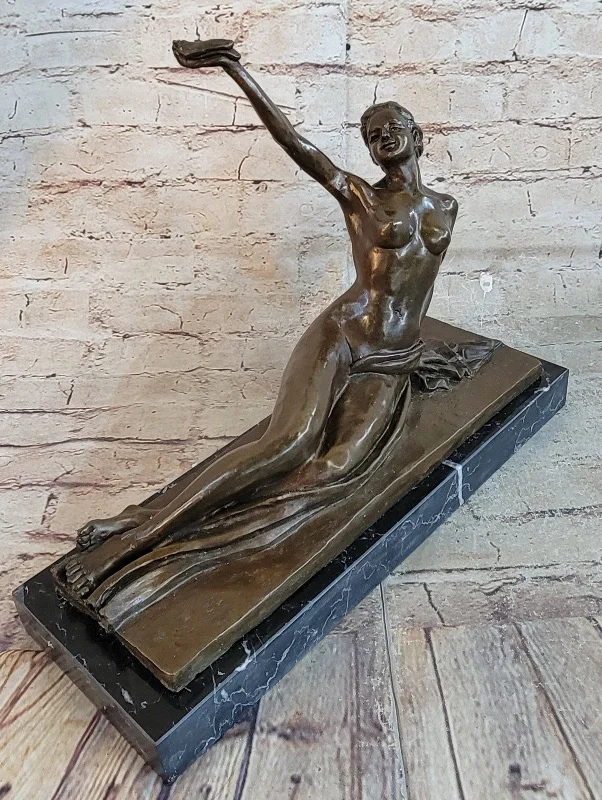 Sexy Woman Bronze Sculpture, Collector Edition, Lost Wax Cast, Classic Artwork for Home Decor