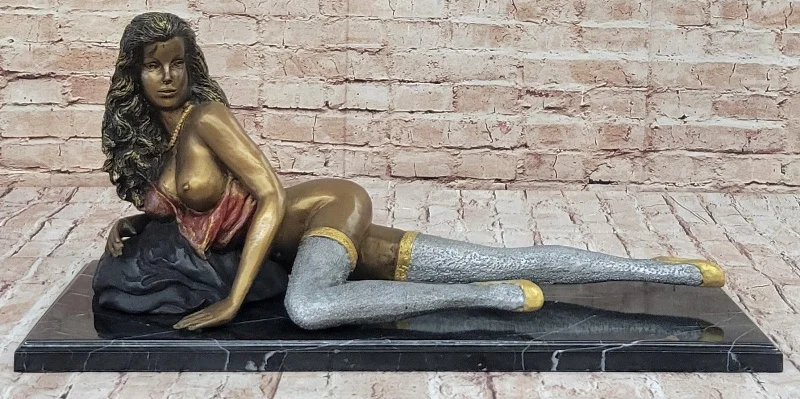 Signed and Numbered Bronze Nude Woman Figurine: Limited Edition Figurine