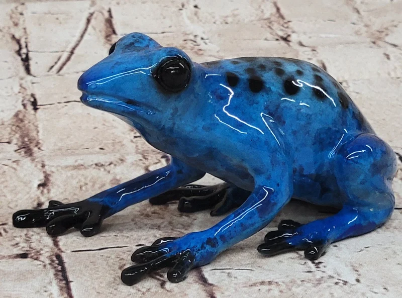 Marius Signed Frogman Bronze Sculpture: Handcrafted Detailed Toad Statue