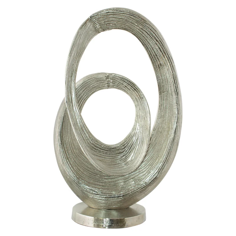 Swirl Nickel Sculpture (52 x 30 cm)