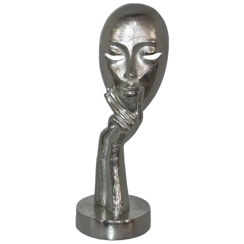 Thinking Silver Statue (29 cm)