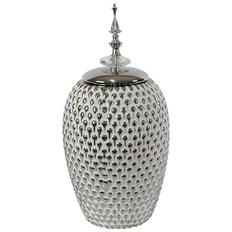 Tiffany Silver Ginger Jar with lid (37 cm)