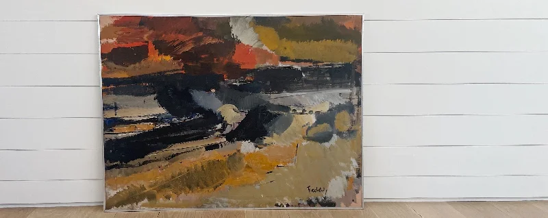 vintage abstract painting - belgium