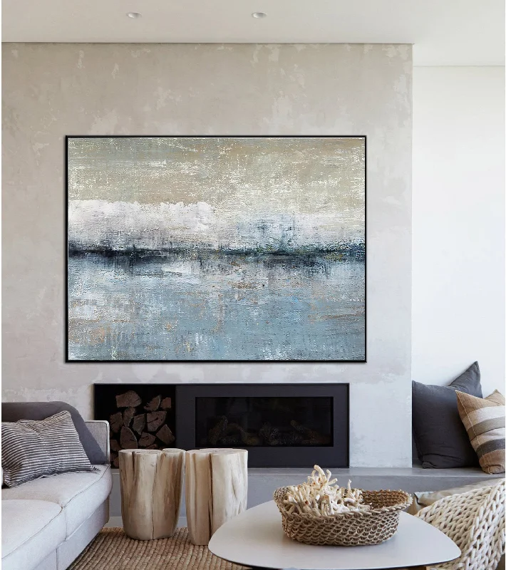 Blue Ocean Abstract Painting Sea and Sky Landscape Painting Dp129