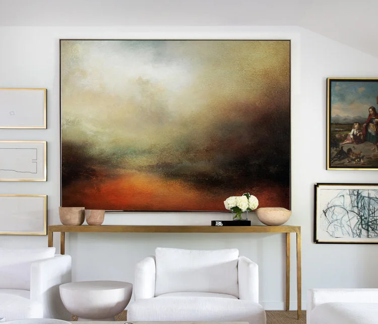 Large Wall Sky Abstract Painting,Convergent Sea Landscape Painting Np056