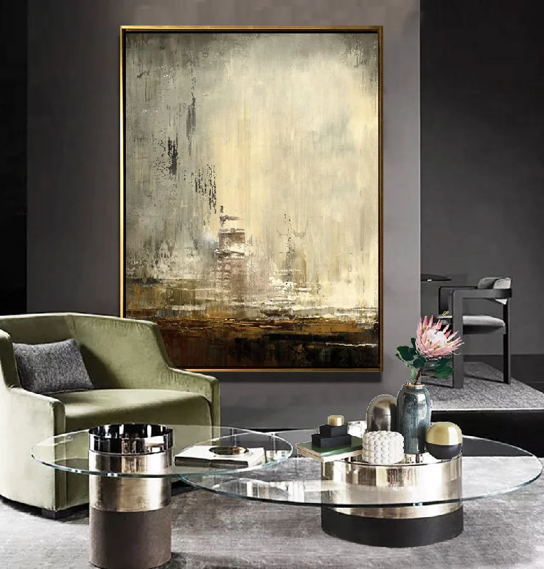 Minimalist Style Abstract Painting Of The City Living Room Art Dp091